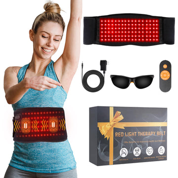 Infrared Red Light Therapy Belt:LED Lamp Vibration Near Body Pain Relief Device Wrap Red FellibayAu supplements
