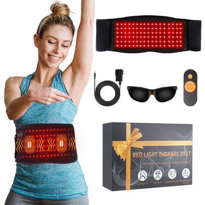 Infrared Red Light Therapy Belt:LED Lamp Vibration Near Body Pain Relief Device Wrap Red FellibayUS supplements