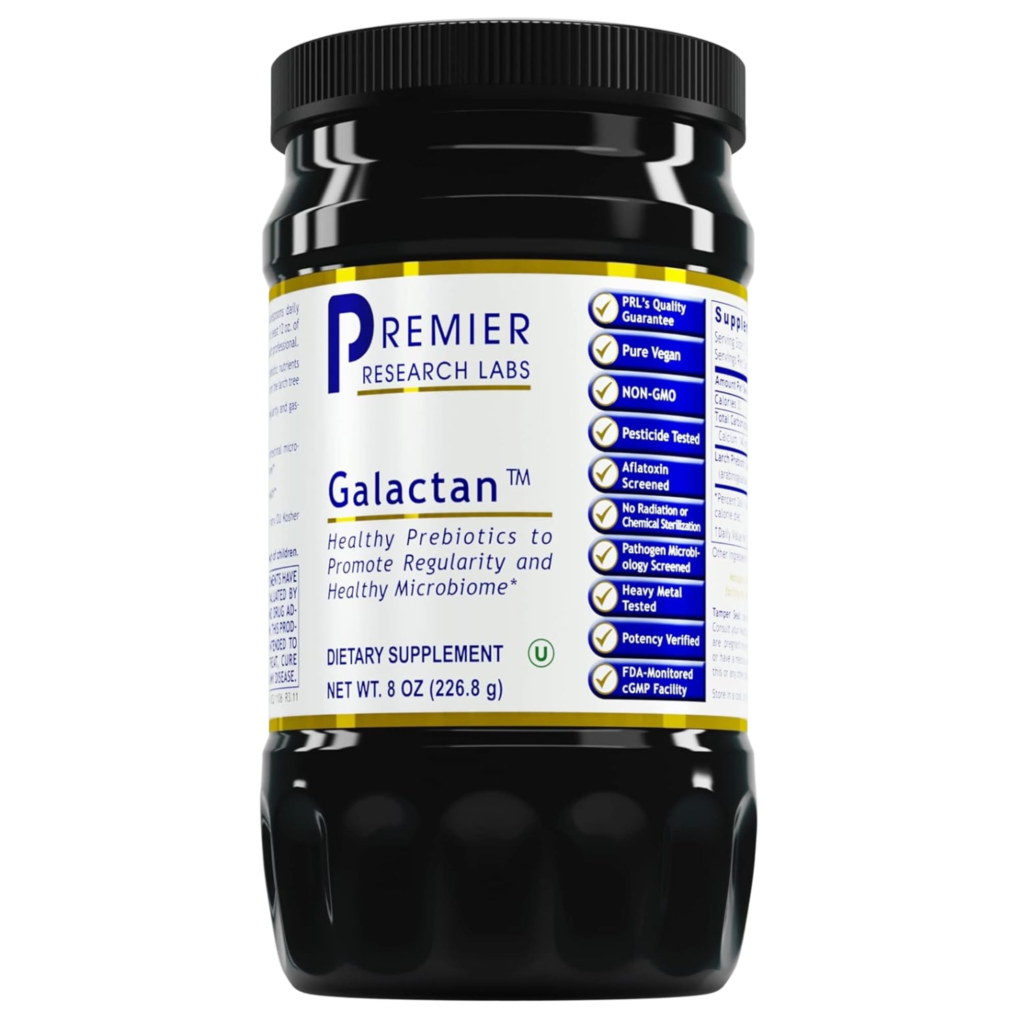 Premier Research Labs Galactan - Larch Arabinogalactan Powder for Men & Women, Prebiotic Fiber Powder for Healthy Gut Microbiome, Larch Tree Extract, Calcium - 8 oz Premier Research LabsAu supplements