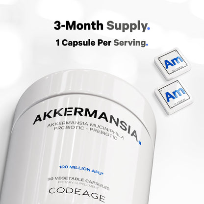Codeage Akkermansia Muciniphila Probiotic Supplement - 3-Month Supply of Akkermansia CodeageUS supplements