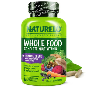 NATURELO Whole Food Multivitamin + Immune Blend with Elderberry & Mushrooms - Complete Multivitamin with Extra Immune Support NATURELOAu supplements