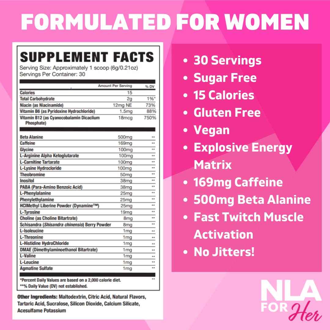 Uplift Pre-Workout for Women (30 Servings) -Raspberry Lemonade-Provides Clean NLA for HerAu supplements