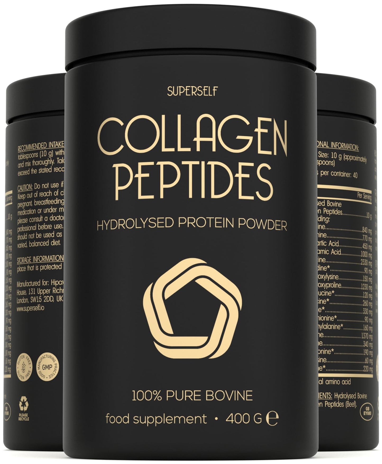 Premium Collagen Powder - Collagen Supplements for Women & Men - Pure Bovine Collagen Peptides 400g SuperSelfUS supplements