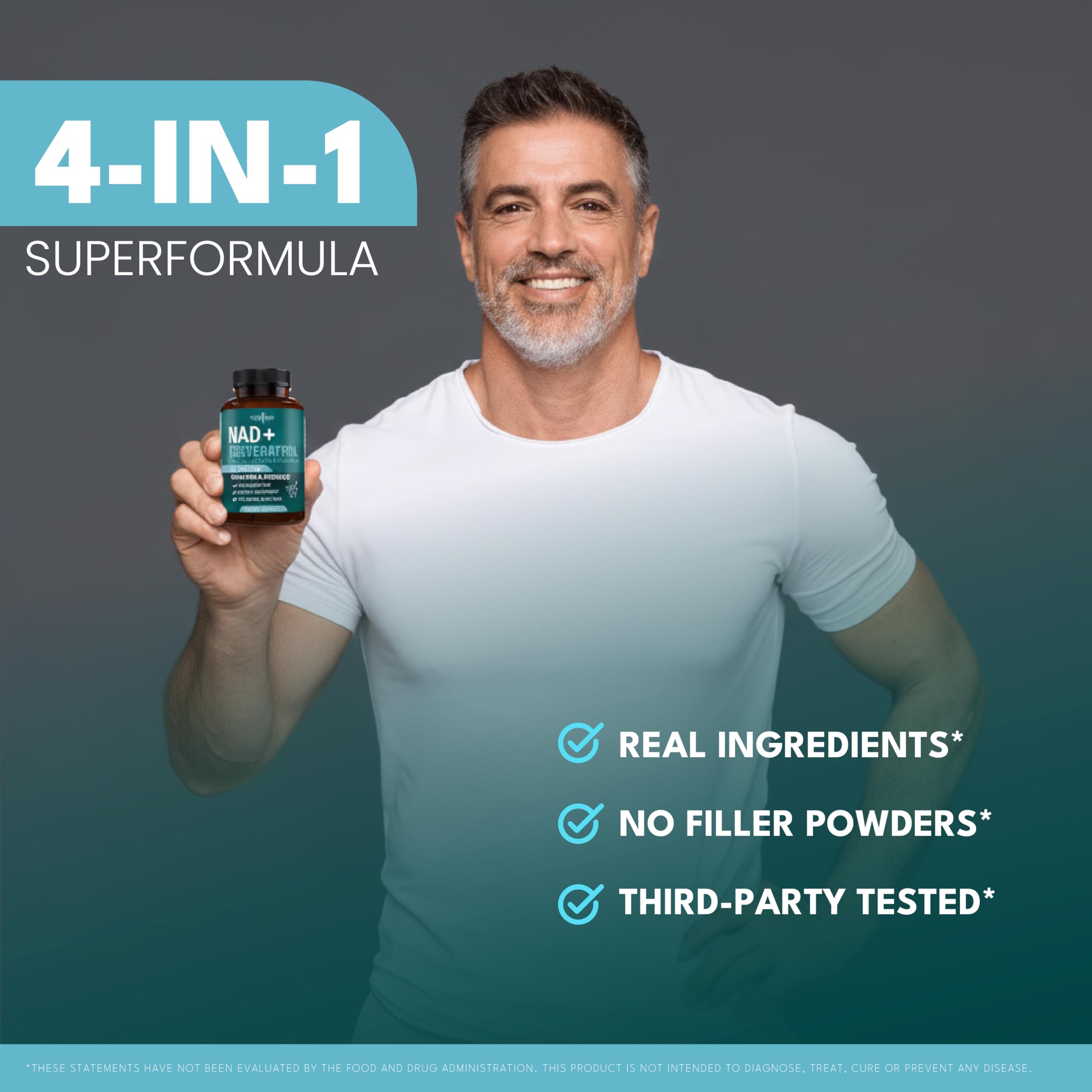 NEW AGE NAD+ Supplement Complex – NAD+ 300 mg with Astaxanthin, Urolithin A, Resveratrol, CoQ10 & Antioxidant Blend – Cellular Energy, Support or Women & Men – Vegan, Non-GMO- 120 Count NEW AGEAu supplements