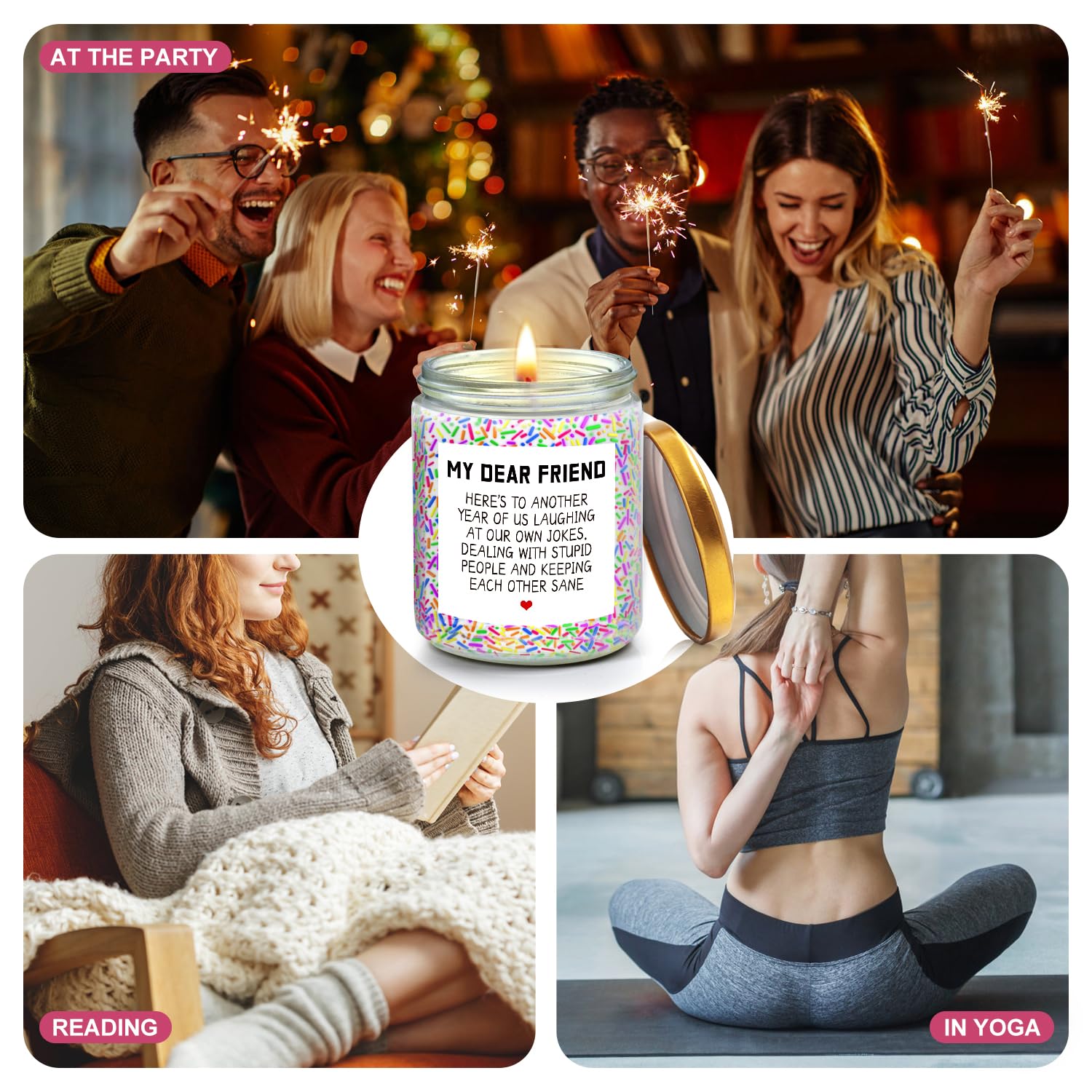 Birthday Gifts for Women, Happy Birthday Candle, Sister Birthday Gifts Ideas LOTICONAAu supplements