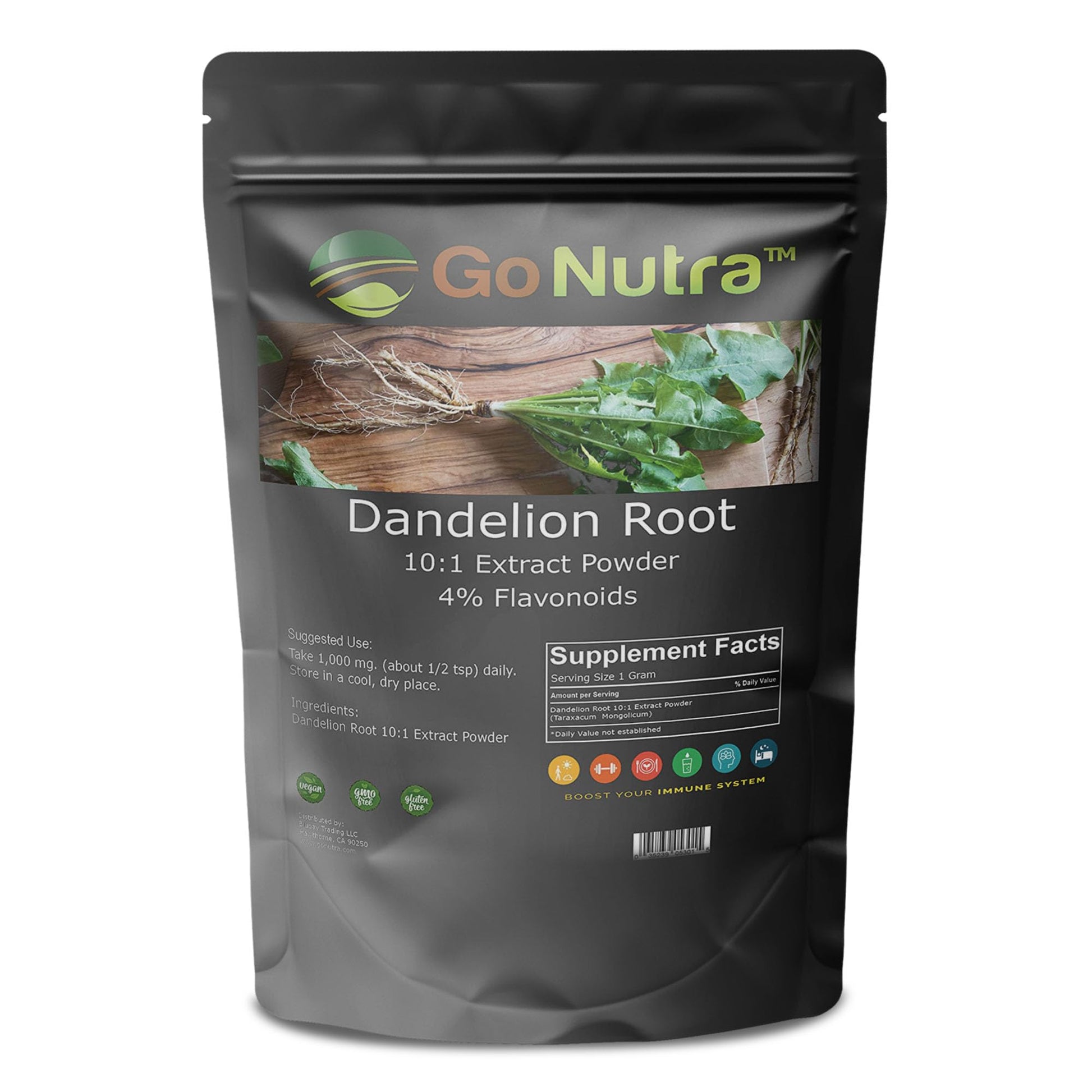 Go Nutra - Dandelion Root Powder, Potent 10:1 Dandelion Root Extract with 4% Flavonoids Go NutraUS supplements