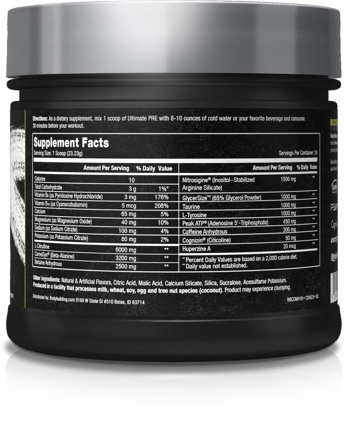 B BODYBUILDING.COM Elite Ultimate PRE Blue Slushie B BODYBUILDING.COMAu supplements
