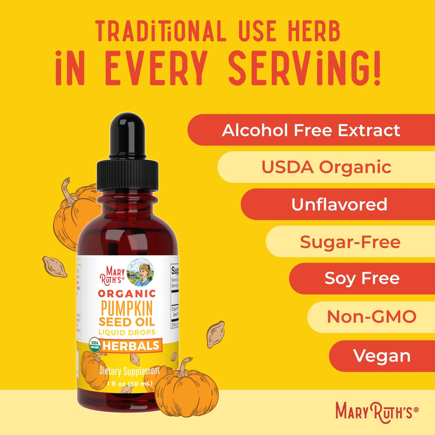 MaryRuth Organics Pumpkin Seed Oil Cold Pressed | 2 Month Supply | USDA Organic Pumpkin Seed Liquid Drops for Men and Women | Urinary Health in Men | Sugar Free | Vegan | Non-GMO | 60 Servings MARYRUTH'SUS supplements
