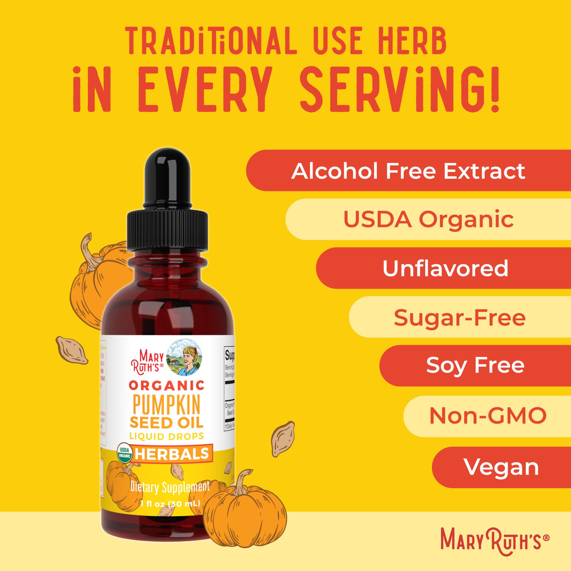 MaryRuth Organics Pumpkin Seed Oil Cold Pressed | 2 Month Supply | USDA Organic Pumpkin Seed Liquid Drops for Men and Women | Urinary Health in Men | Sugar Free | Vegan | Non-GMO | 60 Servings MARYRUTH'SUS supplements