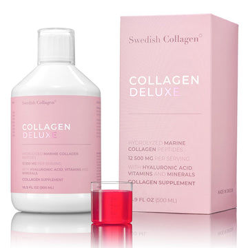 Swedish Collagen - 12500mg Collagen Deluxe 500ml I Hydrolyzed Marine Collagen Peptides (Type I & III) Swedish CollagenAu supplements