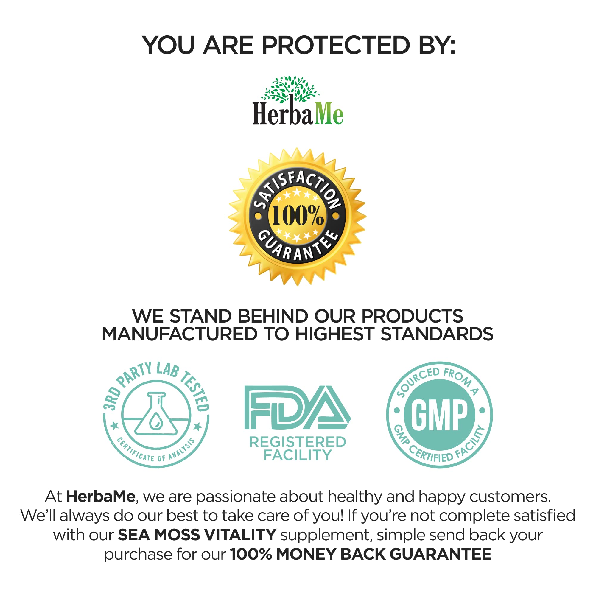 HerbaMe Organic Irish Sea Moss with Bladderwrack, Burdock Root & Black Pepper Extract, 150 Capsules, Thyroid Support, Natural Iodine Source, Promotes Immune System, Cell Food, Alkaline Supplement HerbaMeAu supplements