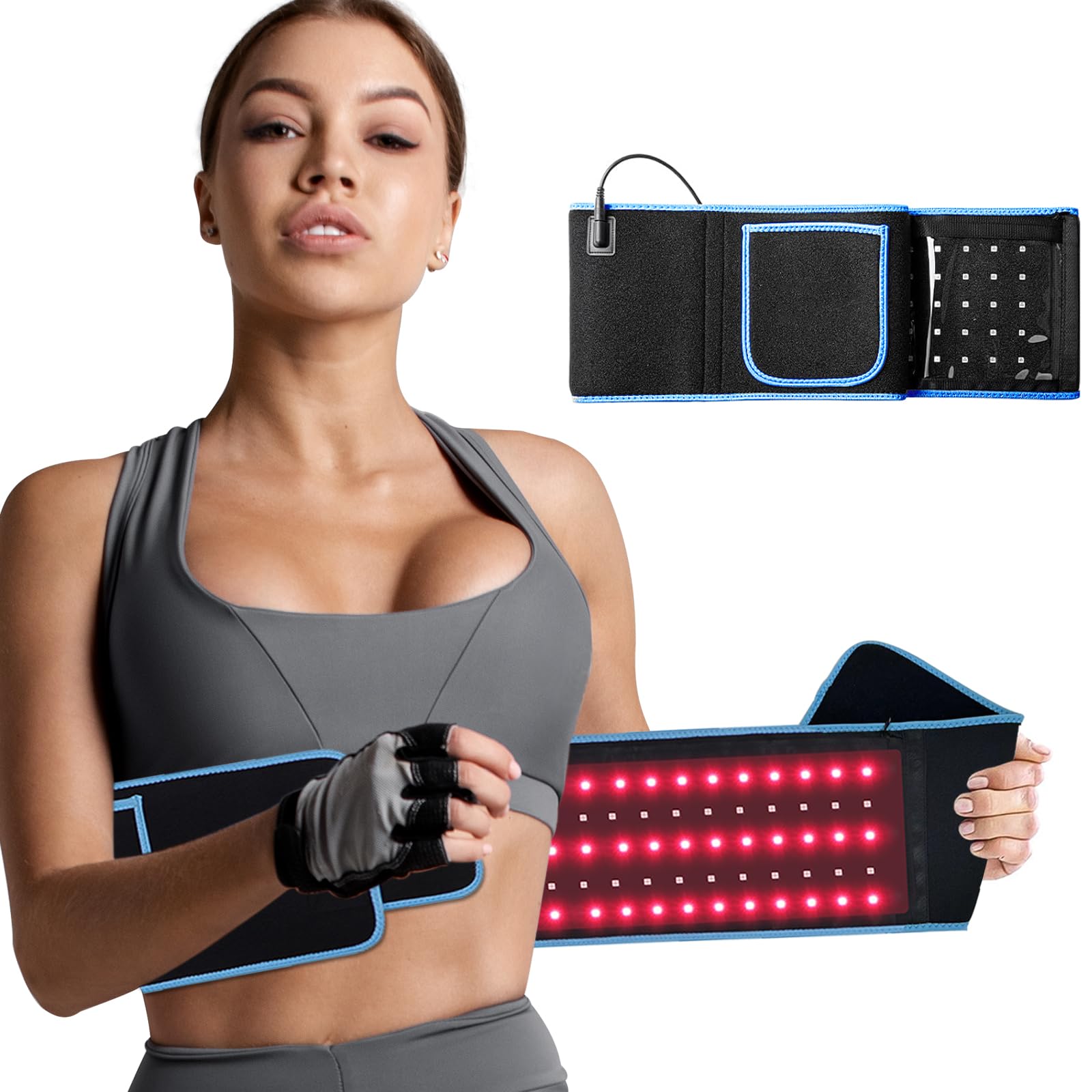 Red Light Infrared Therapy Belt: Pain Relief Device LED Red Light Therapy Lamp Near Body Large Pad Wrap ADVARAYSAu supplements