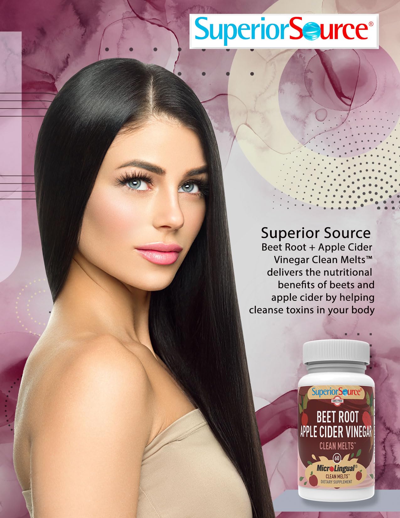 Superior Source Beet Root + Apple Cider Vinegar Clean Melts, 60 Instant Dissolving & Great Superior SourceAu supplements