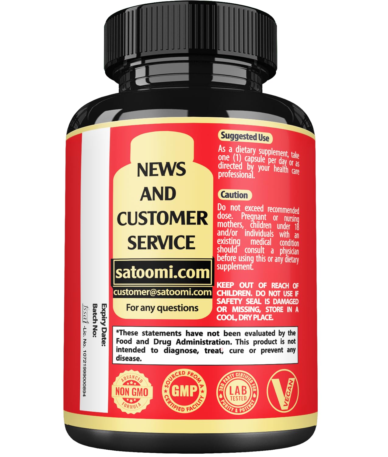 Satoomi NAD Supplement with Nicotinamide Riboside NR, Resveratrol, Quercetin - 60 Count - 30 Days SatoomiAu supplements
