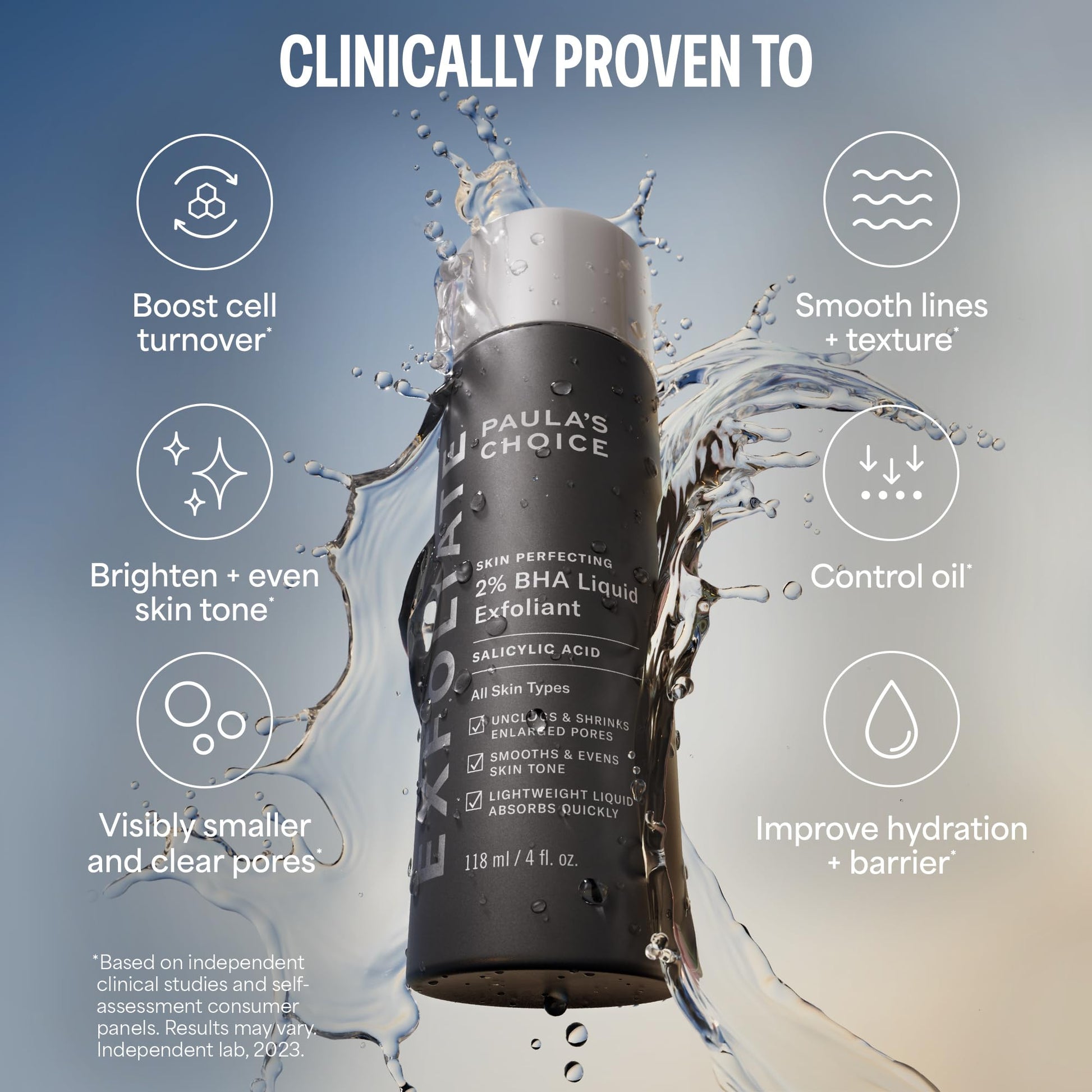Paulas Choice--SKIN PERFECTING 2% BHA Liquid Salicylic Acid Exfoliant--Facial Exfoliant for Blackheads, Enlarged Pores, Wrinkles & Fine Lines, 4 oz Bottle Paula's ChoiceAu supplements