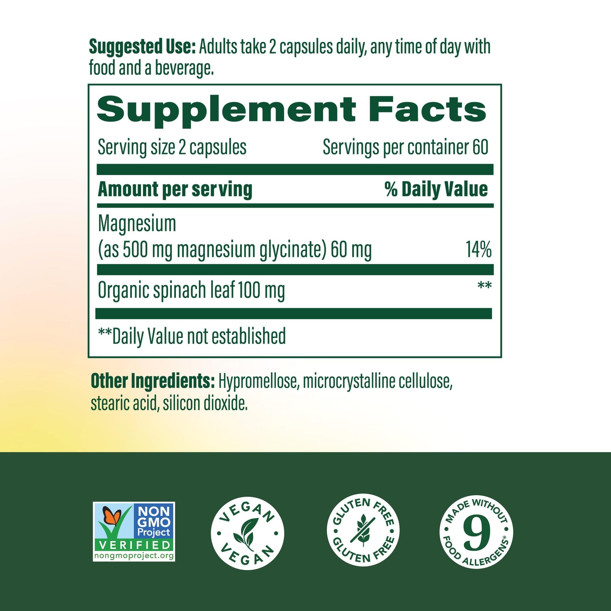 MegaFood Magnesium Glycinate 500mg - Chelated Magnesium Supplement - 60mg Elemental Magnesium - Gentle on the Stomach - Supports Normal Sleep Cycle & Healthy Stress Response - 120 Capsules 60 Servings MegaFoodAu supplements