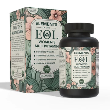 Elements of Life Multivitamin for Women – Daily Women’s Vitamins with MethyFolate, Organic Ingredients & Natural Supplements for Energy Elements of LIfeAu supplements