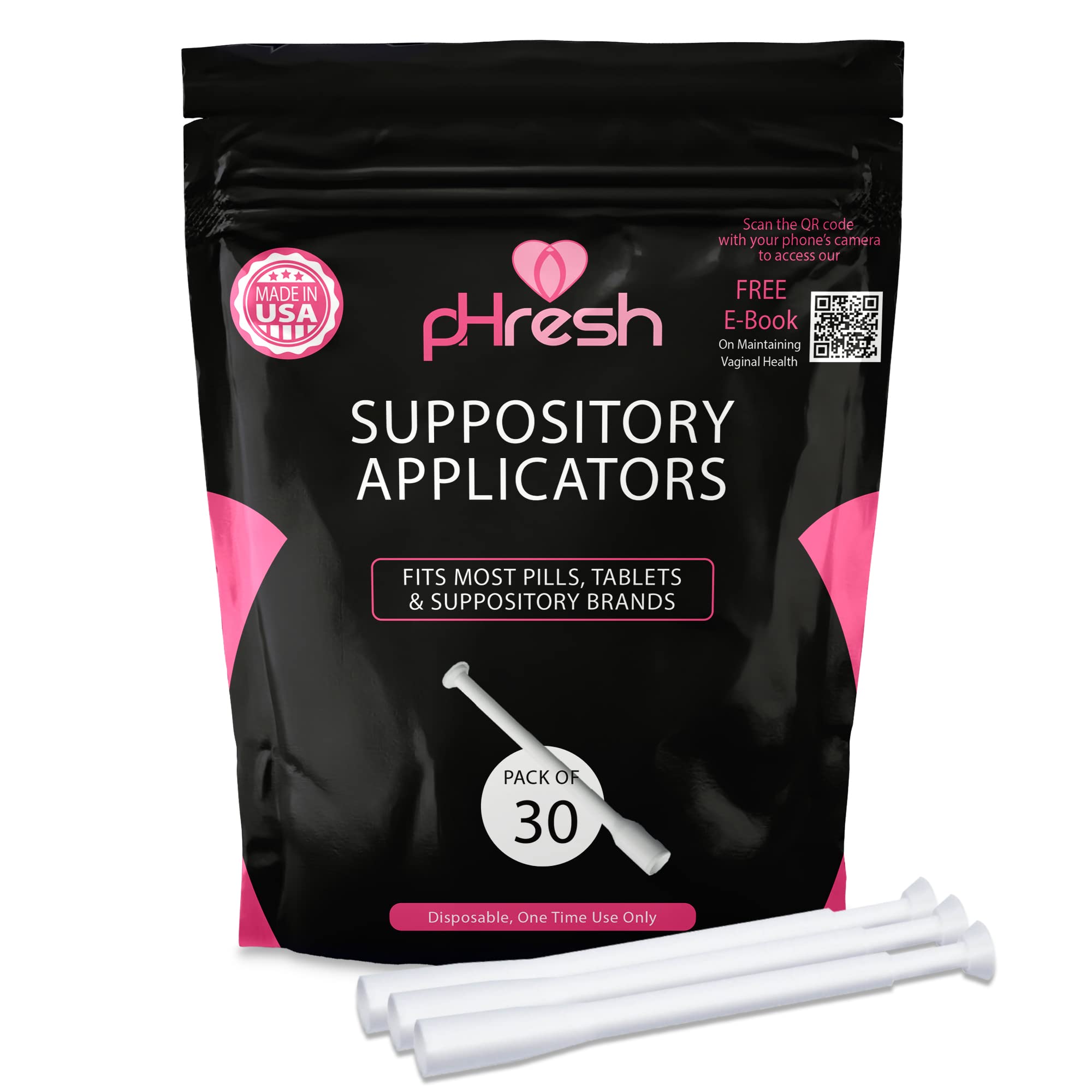 ACE NUTRITION pHresh Vaginal Suppository Applicators – Pack of 30 Individually Wrapped Disposable ACE NUTRITIONAu supplements