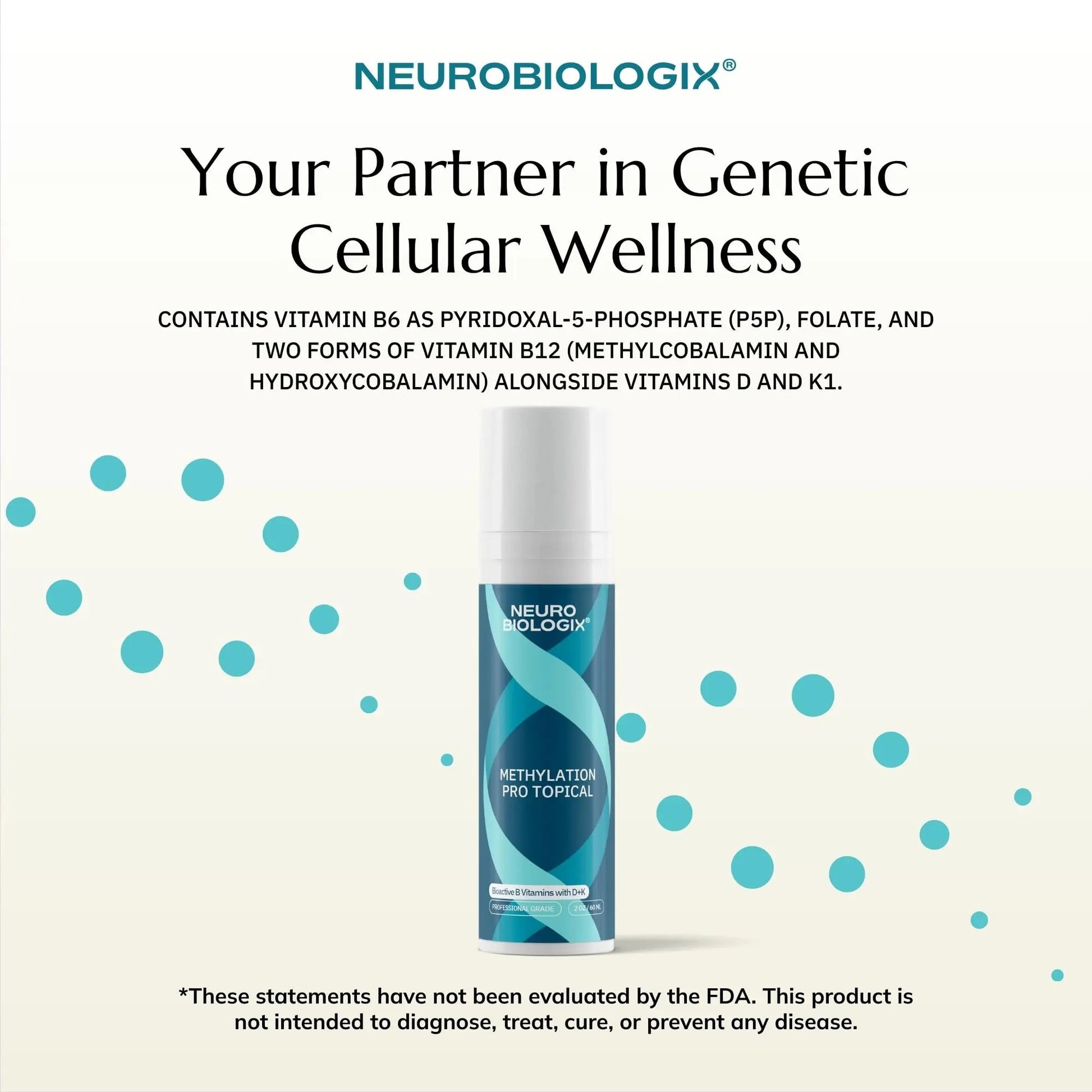 Neurobiologix Methylation Pro Topical for Men and Women, Bioactive B Vitamin Cream with Methylfolate, B6, B12, D3 & K1, Supports Cellular Energy NeurobiologixAu supplements