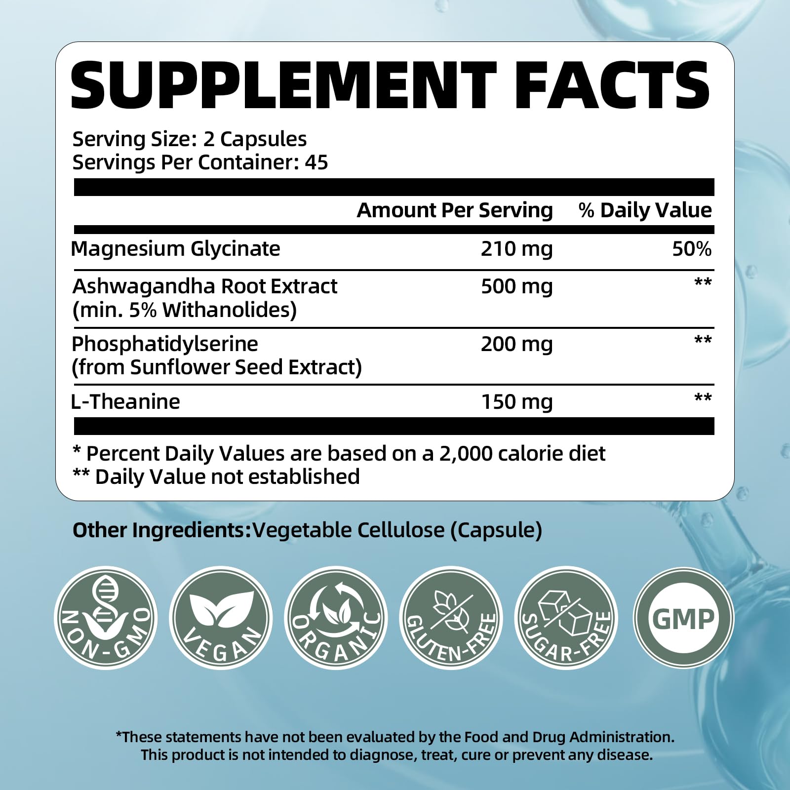 VitaHarbor Cortisol Supplement for Women and Men, 4-in-1 Cortisol Reducer with Magnesium Glycinate, Ashwagandha, Phosphatidylserine, L-Theanine, for Relaxation & Calm Support, 90 Veg Caps VitaHarborAu supplements