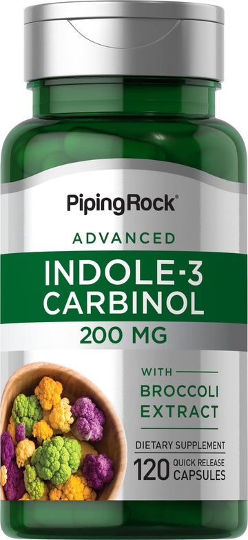 Piping Rock Indole 3 Carbinol | 200mg | 120 Capsules | I3C with Broccoli Extract | Non-GMO, Gluten Free Supplement Piping RockAu supplements