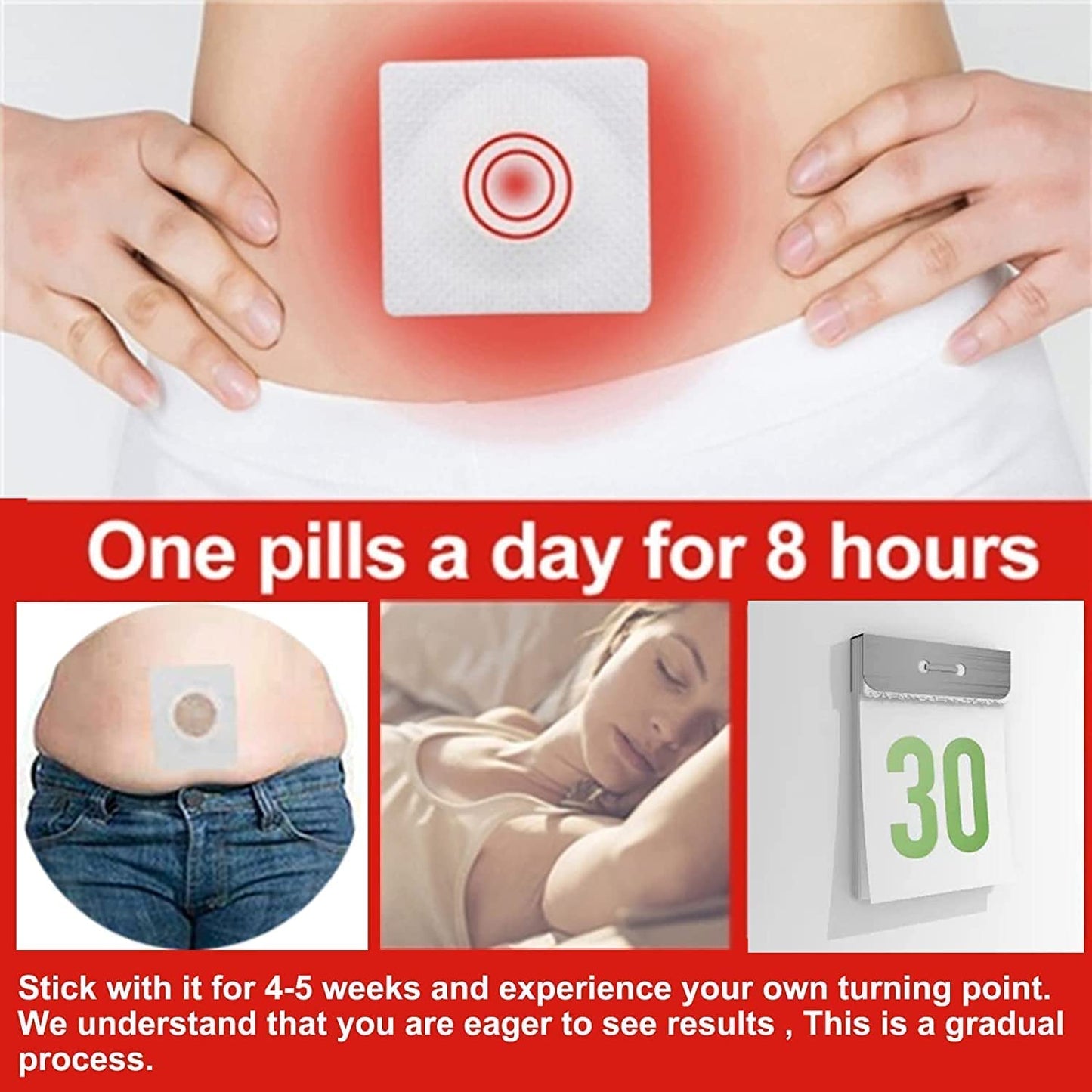 Hairline Mugwort Belly Button Patch, Natural Mugwort Essence Patch, Moxibustion Patch HairlineUS supplements