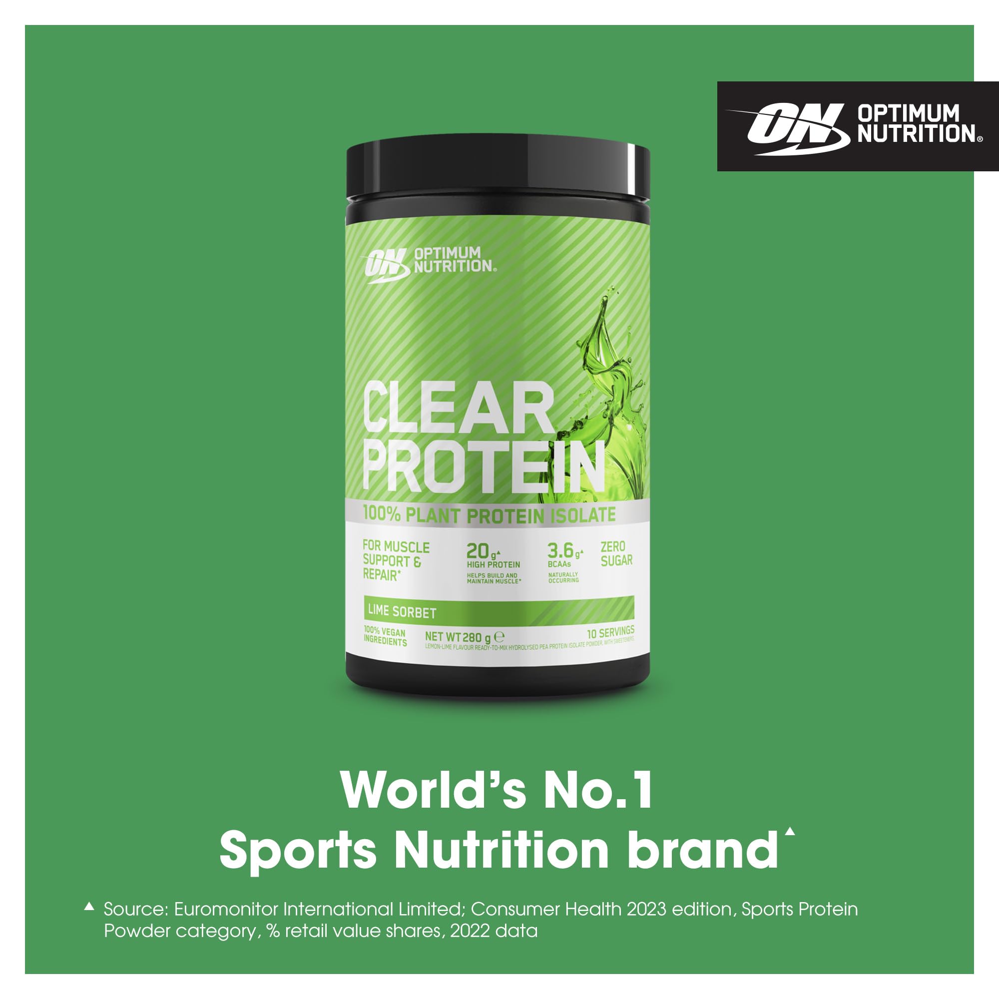 Optimum Nutrition Clear Protein 100% Plant Protein Isolate, Lime Sorbet Optimum NutritionAu supplements