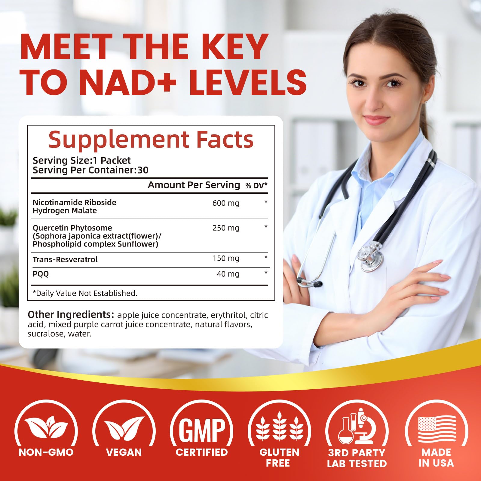 NIUSISE NAD Supplement, NAD+ Liquid, 1000mg Enhanced Formula with PQQ, Nicotinamide Riboside & Resveratrol, Advanced Anti-Aging Support for Men & Women, Sustained Energy, Vitality Boost (30 Packets) NIUSISEAu supplements