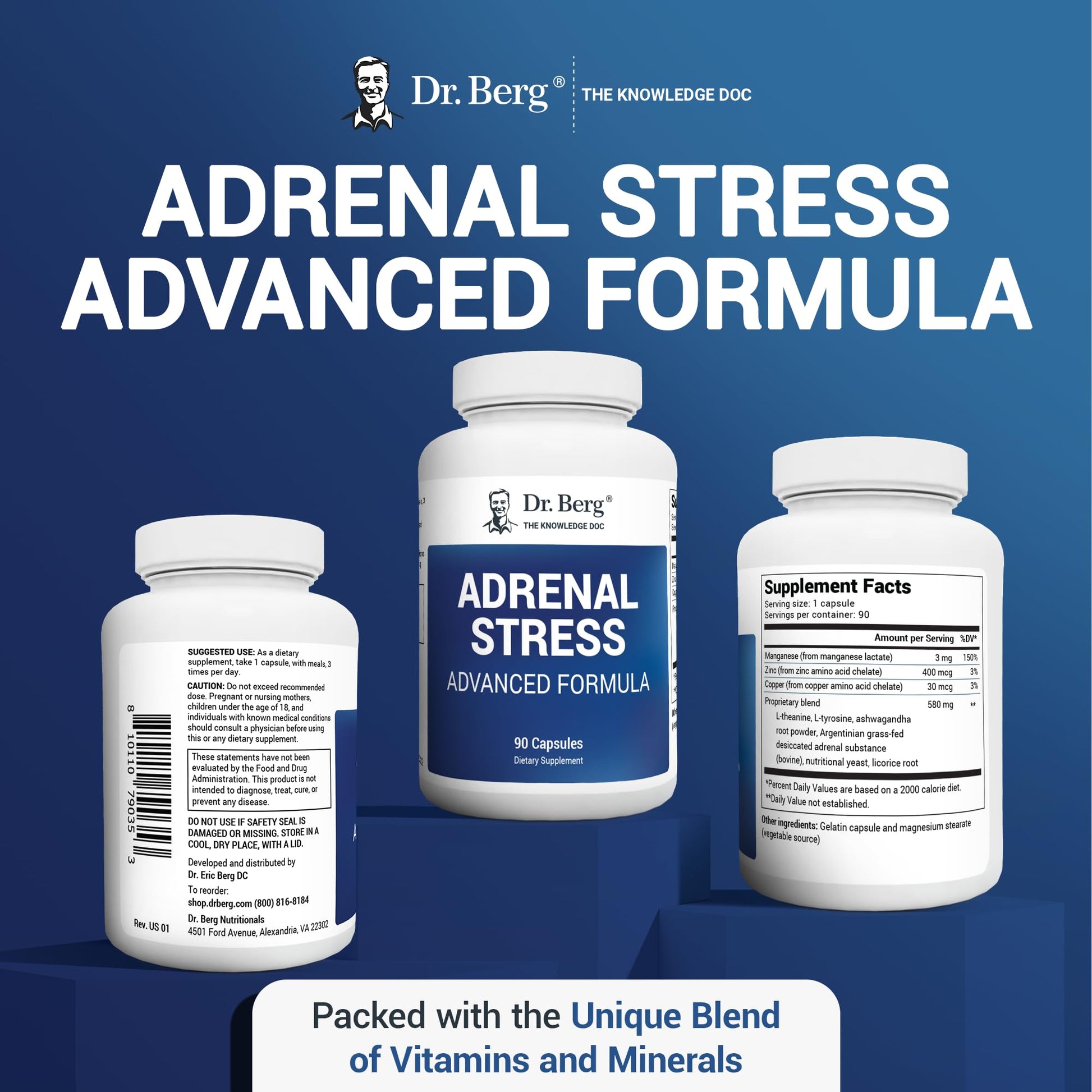 Dr. Berg’s Adrenal Stress Advanced Formula - Adrenal Support Supplements for Stress Dr. Berg NutritionalsUS supplements