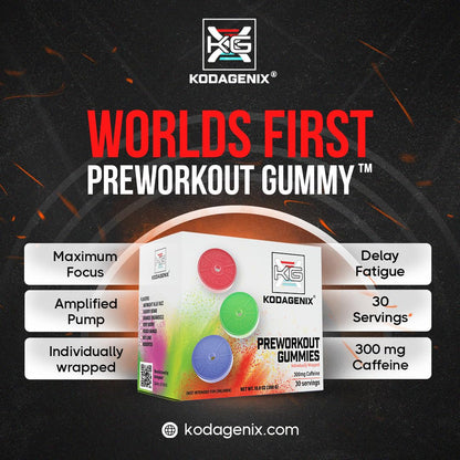 Kodagenix Pre Workout Gummies for Men and Women with Caffeine, L-Citrulline and Beta KodagenixUS supplements