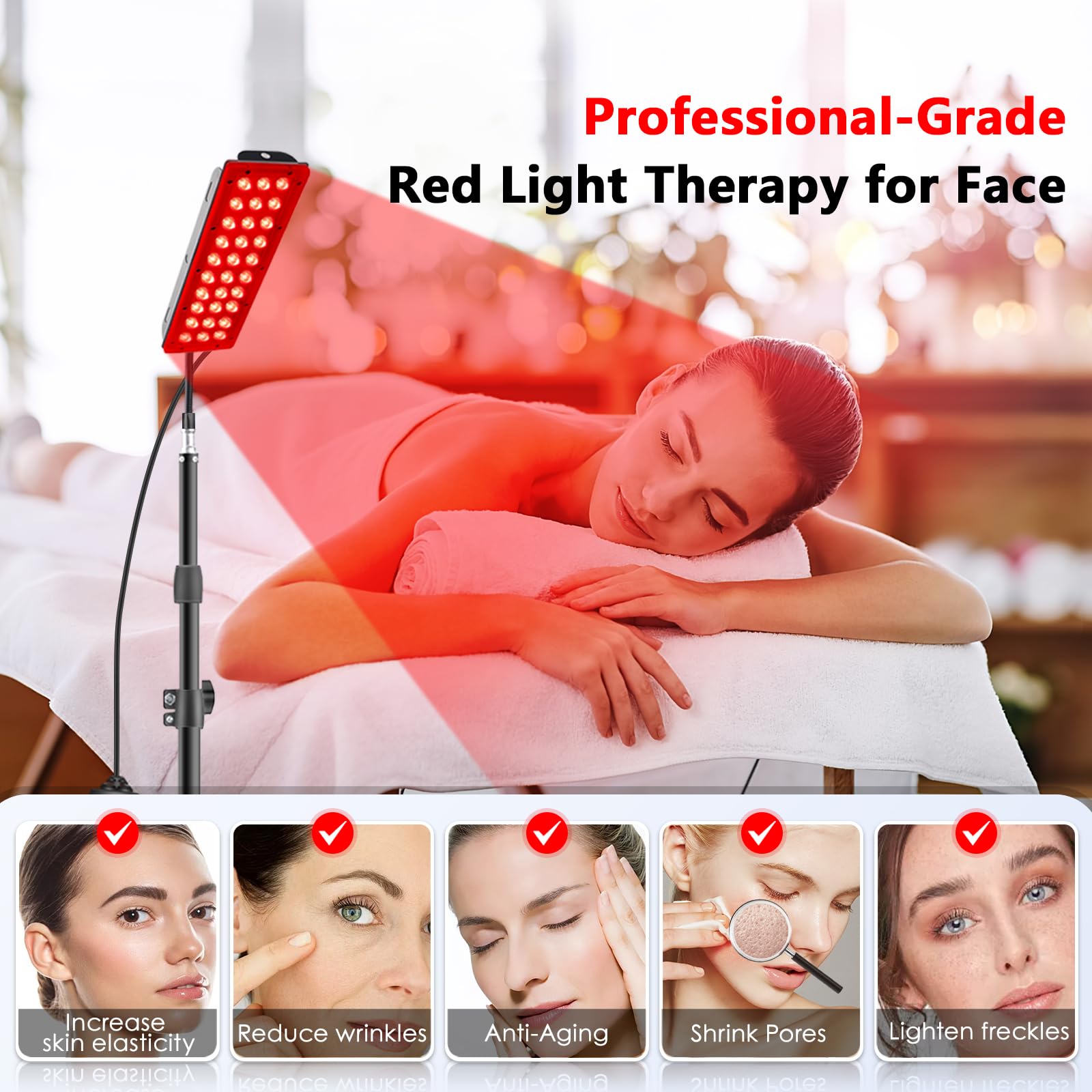 RUISQM Red Light Therapy Lamp, Infrared Light Therapy with Stand - 660nm Redlight & 850nm RUISQMAu supplements