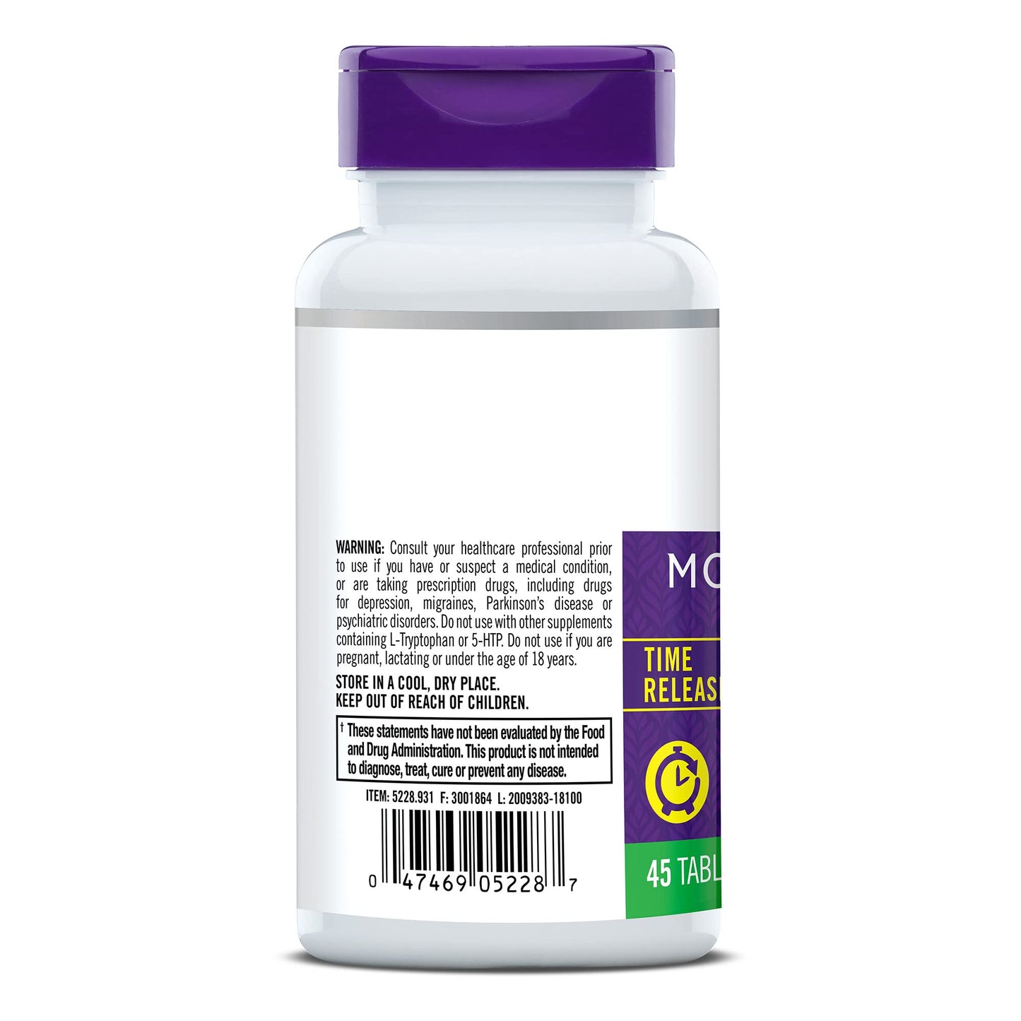 Natrol 5-HTP 100mg, Dietary Supplement Helps Support a Balanced Mood, 90 Time NatrolUS supplements