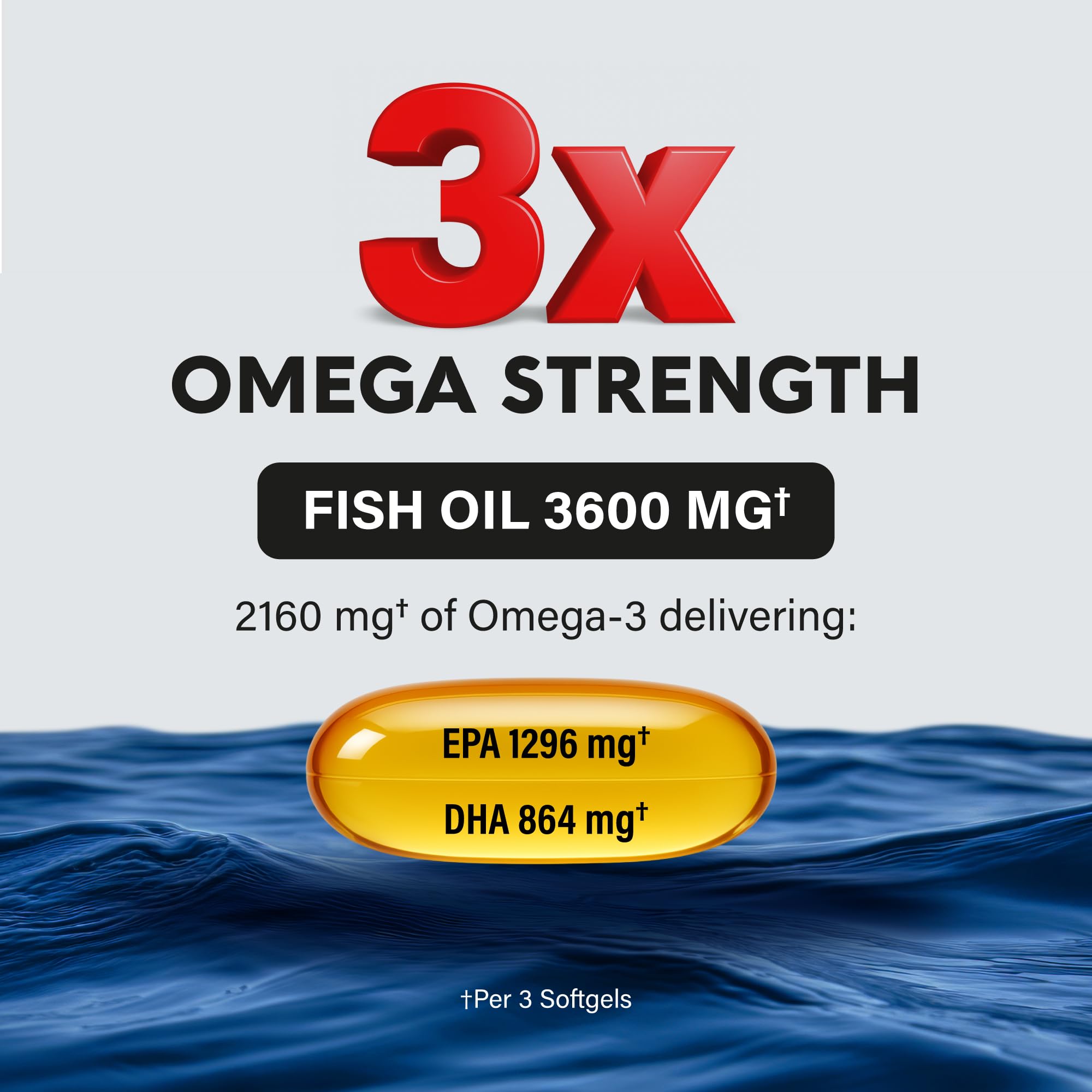 Omega 3 Fish Oil 3600 mg - Omega 3 Supplement | EPA & DHA - Heavy Metals Free - Heart, Brain & Joint Support - Purified Fish Oil for Men & Women - Lemon Flavored - Made in USA, 90 Softgels NUTRAHARMONYAu supplements