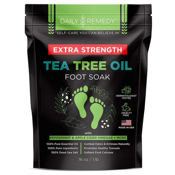 EXTRA STRENGTH Tea Tree Oil Foot Soak with Epsom Salt - Made in USA - for Toenails DAILY REMEDYUS supplements