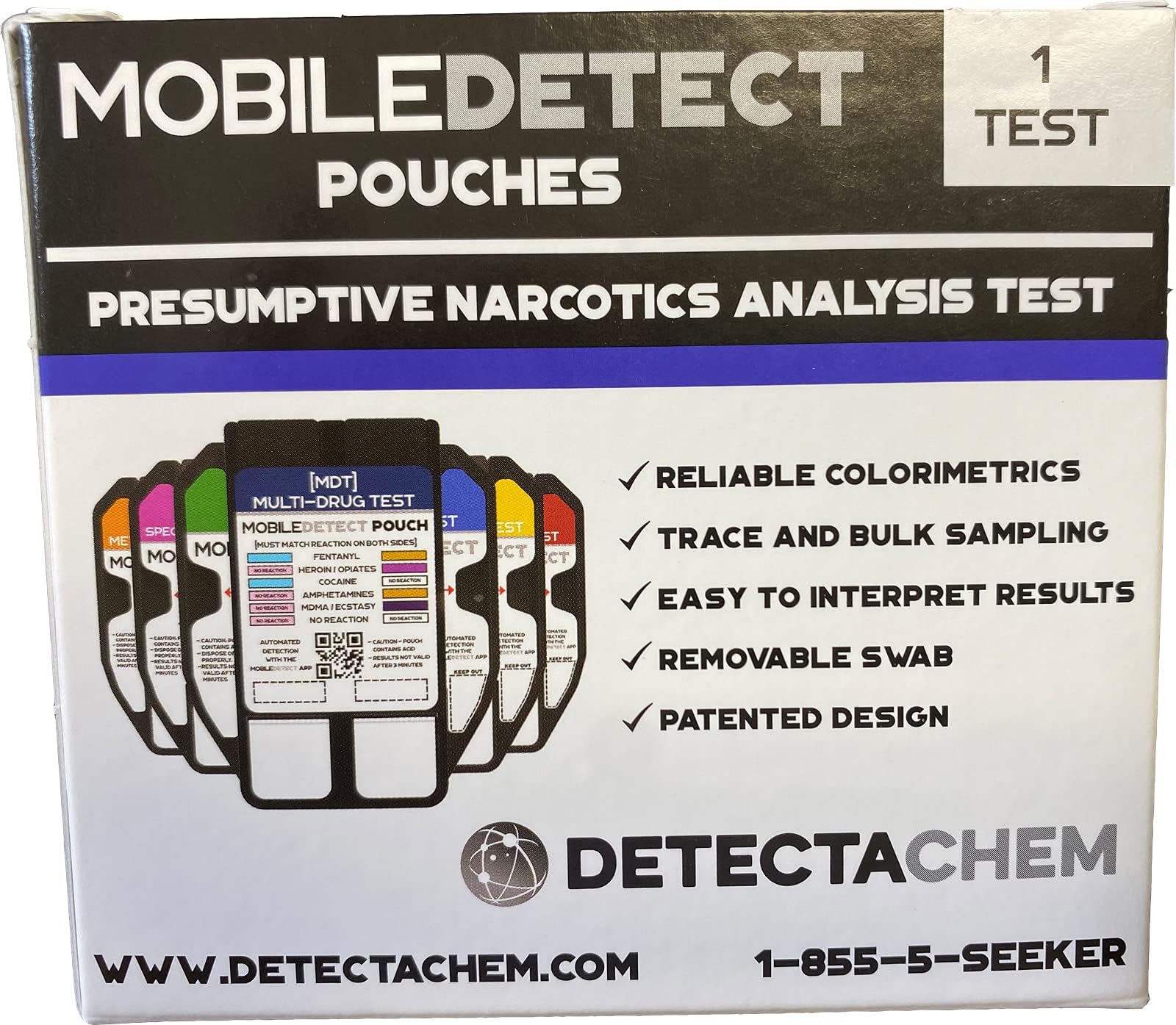 MobileDetect Pouch Residue Detection Multi-Drug Test Kit - Rapid Surface Residue Detector MobileDetect PouchAu supplements