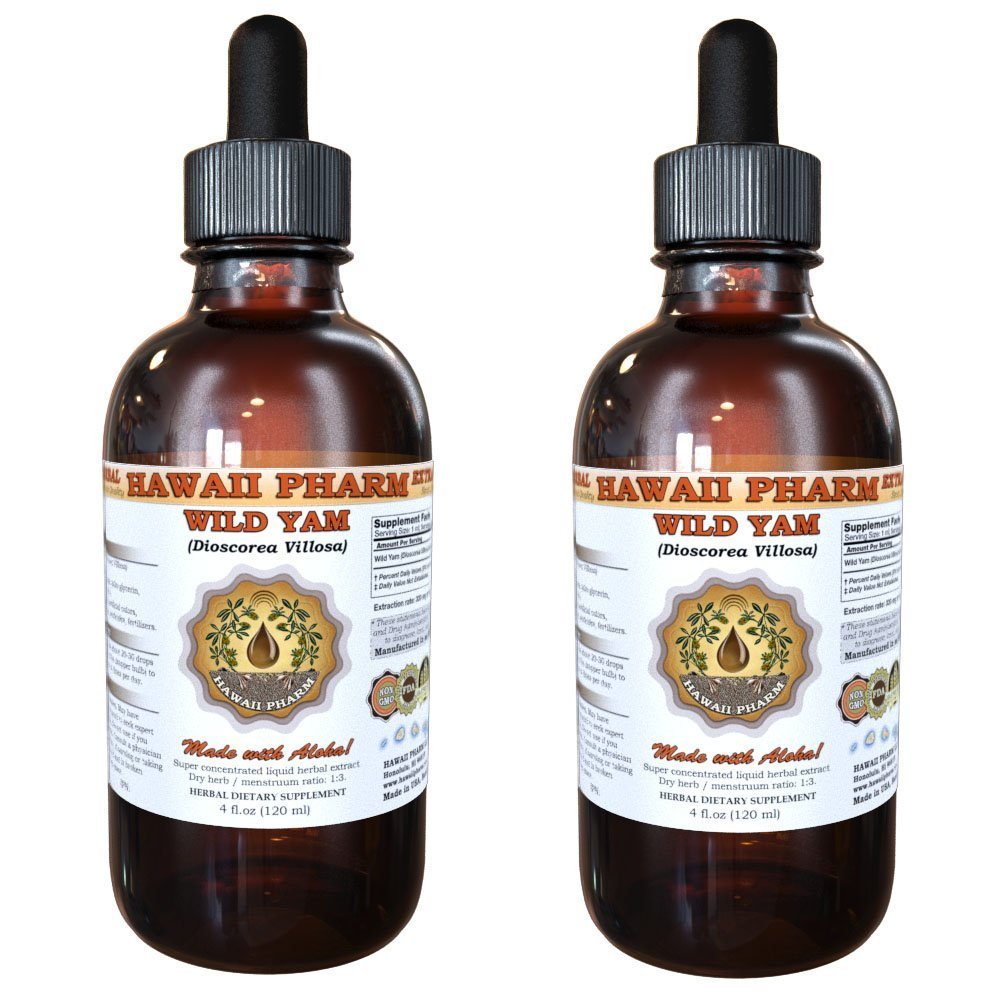 Wild Yam Liquid Extract, Wild Yam (Dioscorea Villosa) Tincture 2x2 oz HawaiiPharmAu supplements