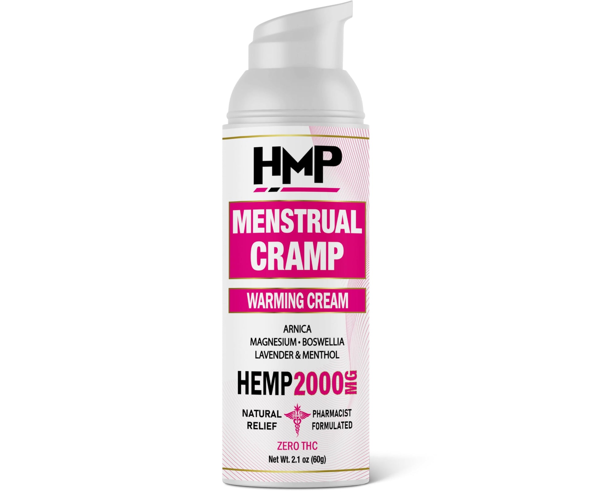 HMP BRANDS Menstrual Cramp Hemp Cream 2000MG with Menthol, Easy to Use, Natural Formula Made in USA 2.1oz HMP BRANDSAu supplements