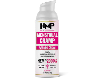 HMP BRANDS Menstrual Cramp Hemp Cream 2000MG with Menthol, Easy to Use, Natural Formula Made in USA 2.1oz HMP BRANDSAu supplements