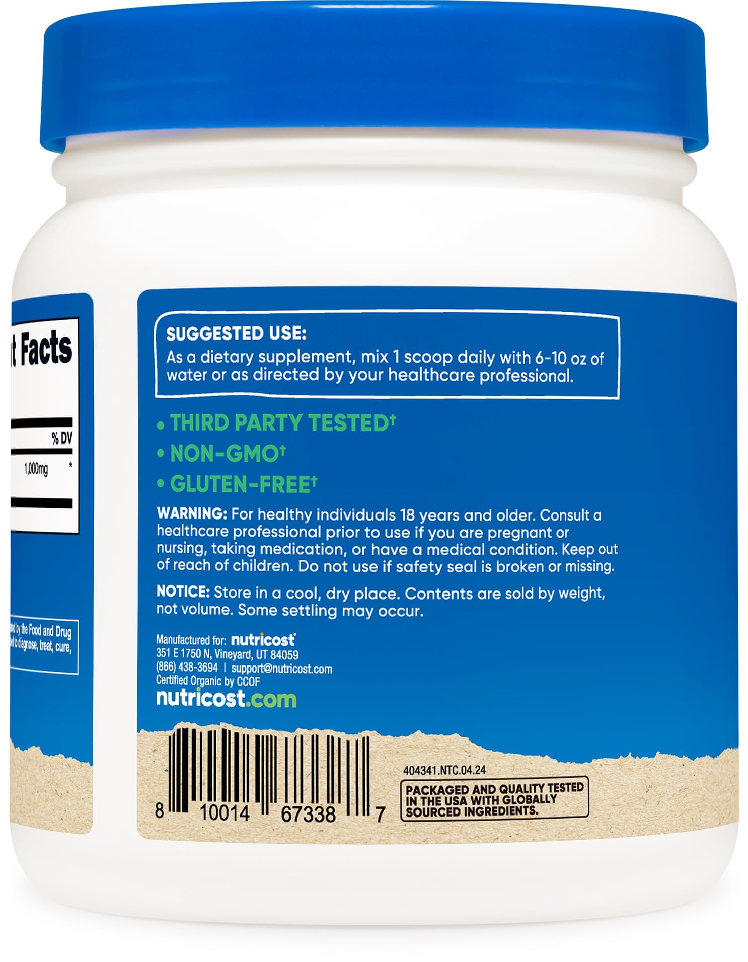 Nutricost Organic Irish Moss Powder (1 LB) - Gluten Free, Non-GMO, Vegetarian Friendly NutricostAu supplements