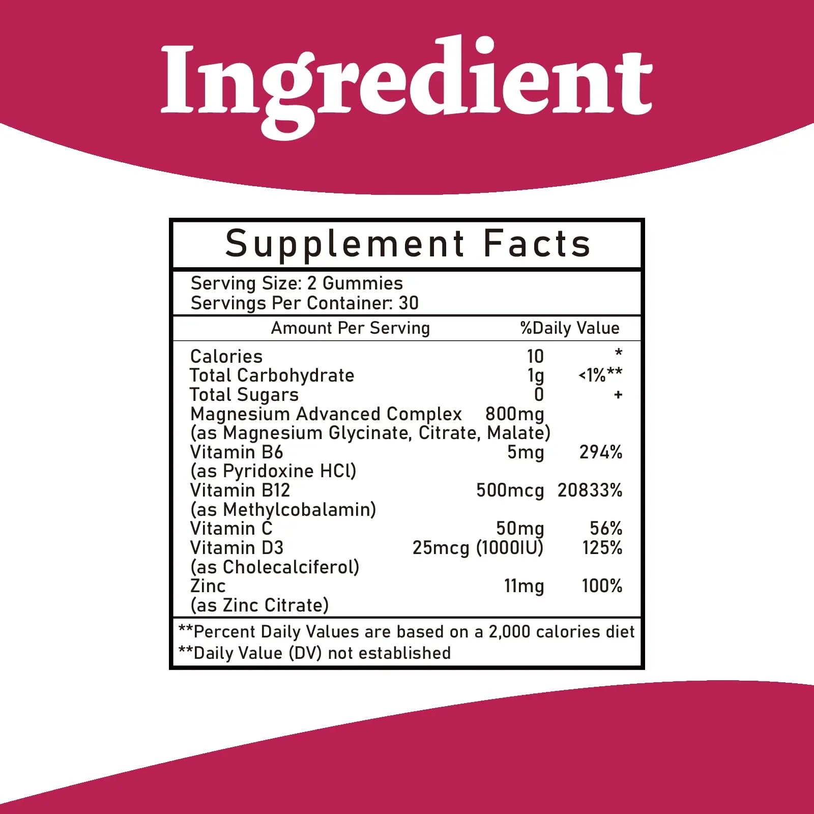 Magnesium Complex Gummies 800mg - 60 Counts Magnesium Glycinate&Citrate&Malate Gummy for Rest Muscle Function Bumjazznz supplements