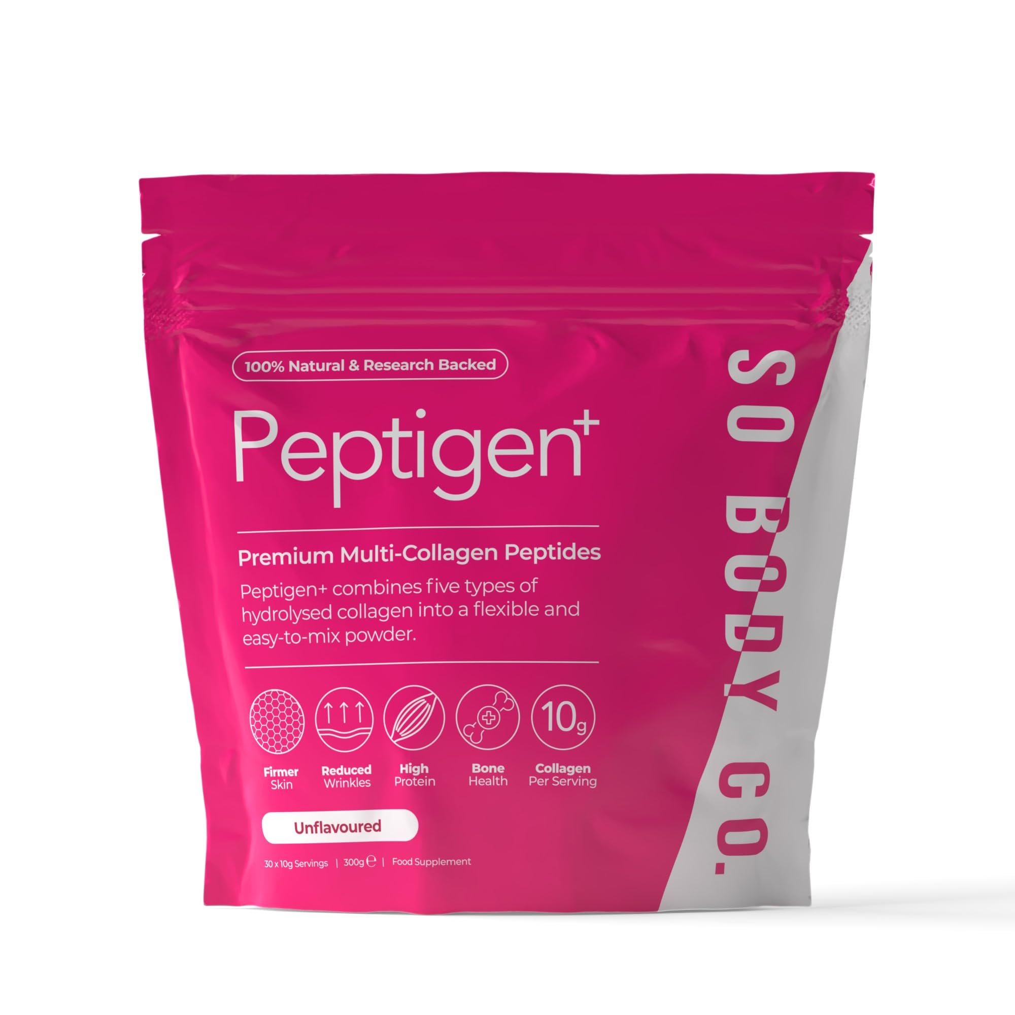 SoBodyCo Premium Collagen Supplement, Unique 5 Types of Collagen Powder, 300000mg, Collagen Peptides, Collagen So Body CoAu supplements