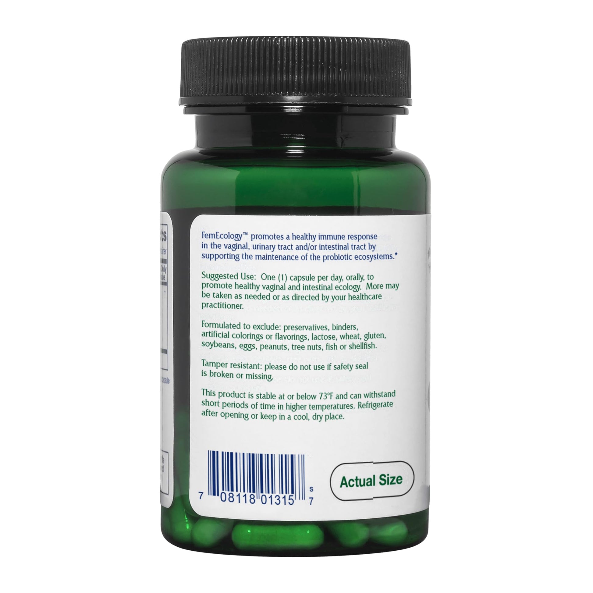 Vitanica FemEcology, Vaginal and Intestinal Probiotic Support, Vegetarian, 30 Capsules VitanicaAu supplements