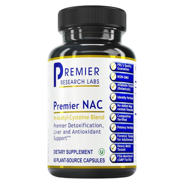 Premier Research Labs Premier NAC - NAC Supplement N-Acetyl Cysteine, N-Acetyl-L-Cysteine, Liver & Immune Support, 300mg NAC Per Capsule - 60 Vegetarian Capsules Premier Research LabsAu supplements