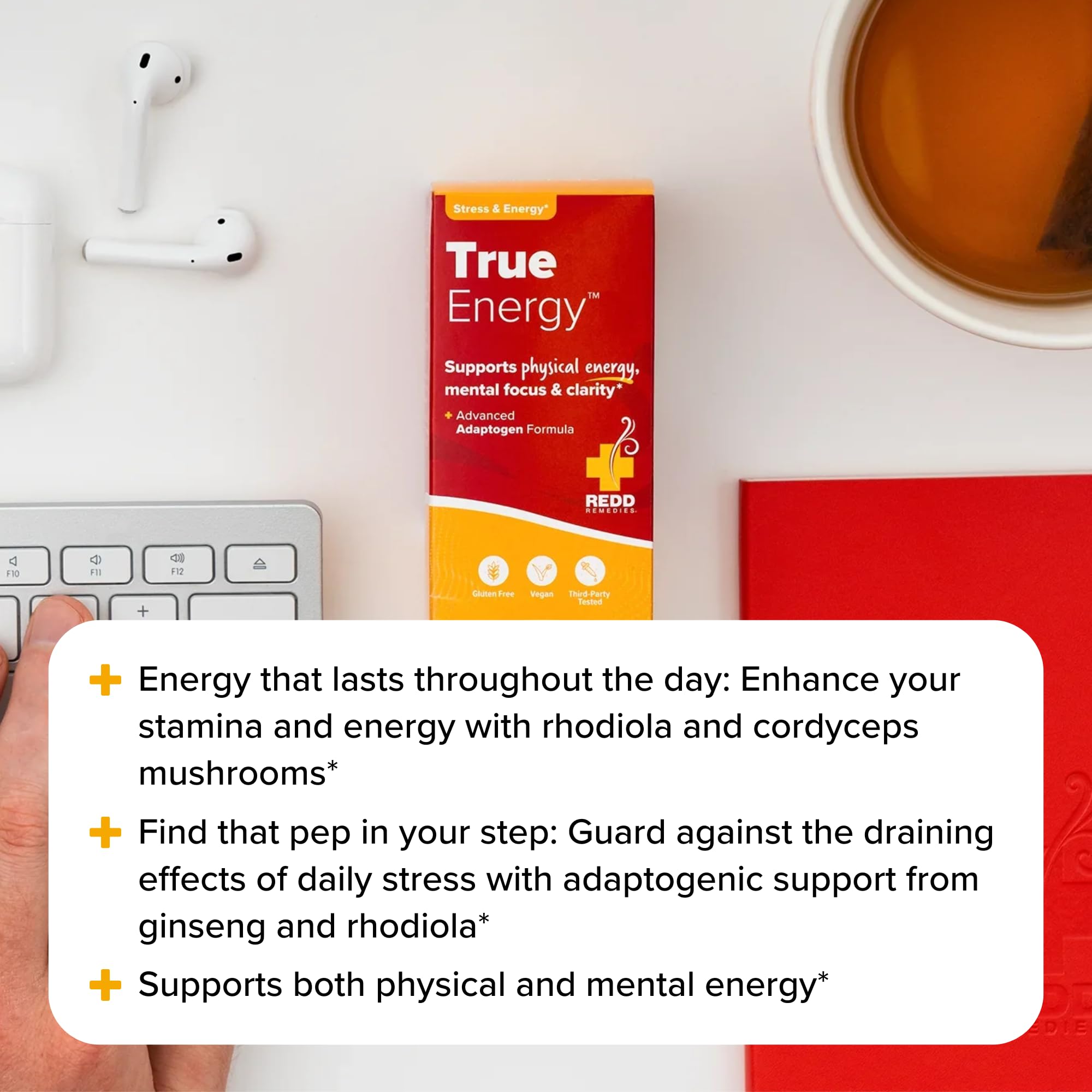 Redd Remedies, True Energy, Supports Energy Production and Stamina, 50 Vegan Capsules Redd RemediesAu supplements