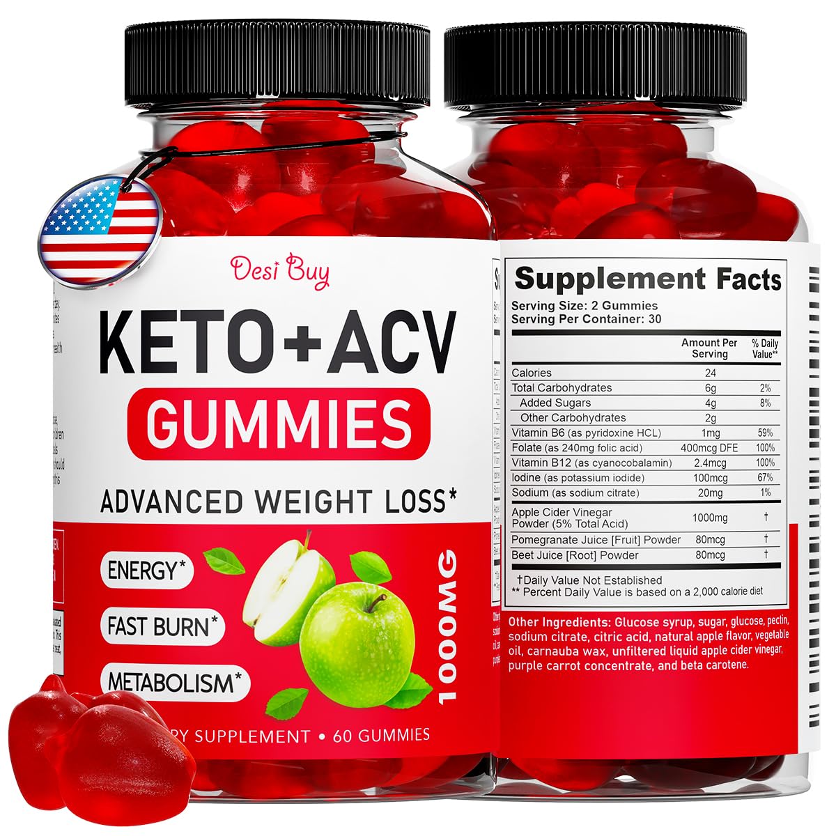 Desi Buy Keto ACV Gummies Advanced Wеight Lоss, Boost Metаbolism with Apple Cider Desi BuyUS supplements