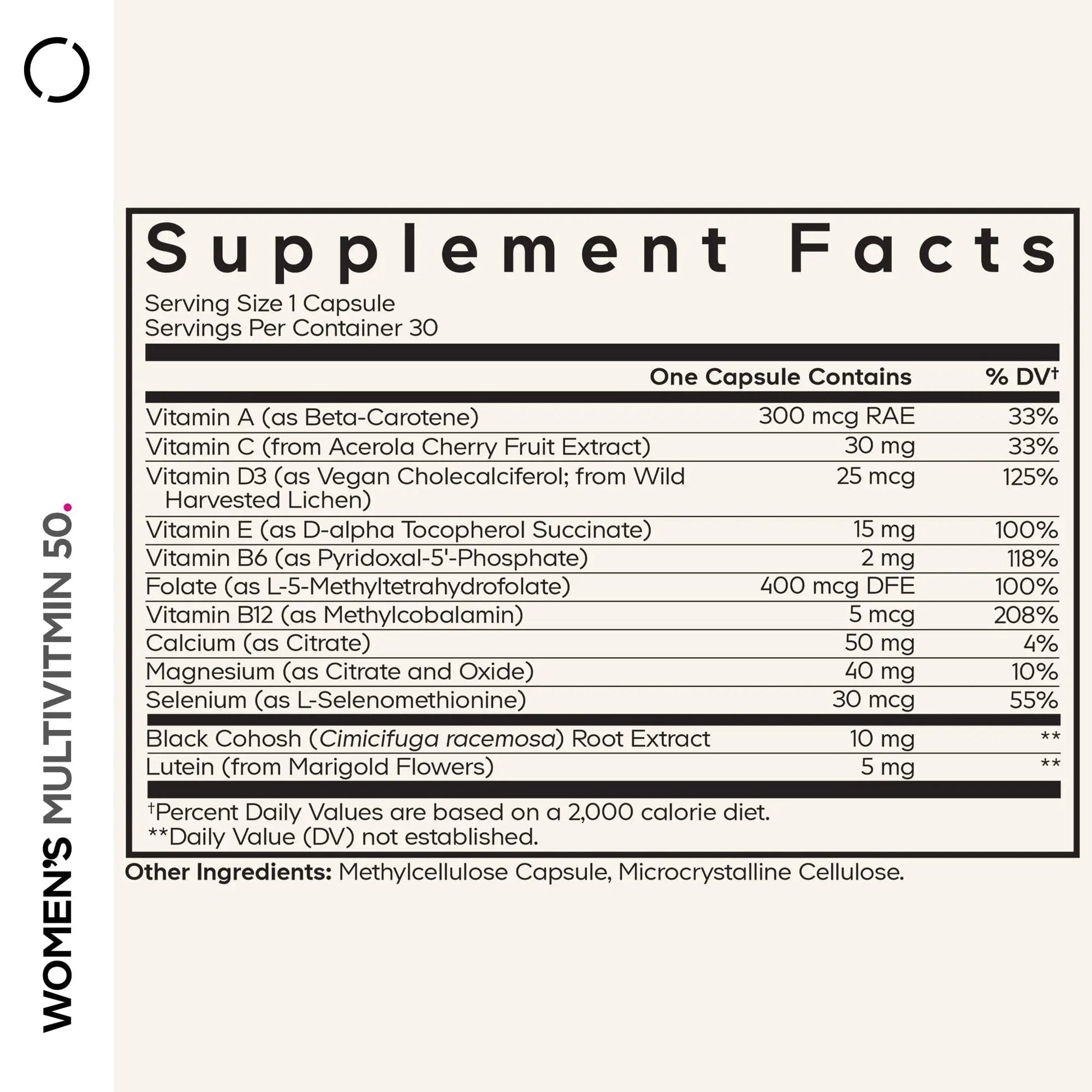 Codeage Women’s Multivitamin 50 - Essential Vitamins for Women Over 50, Methylated Folate, Magnesium, Selenium, Vitamin B6, B12, D3 Antioxidants CodeageAu supplements