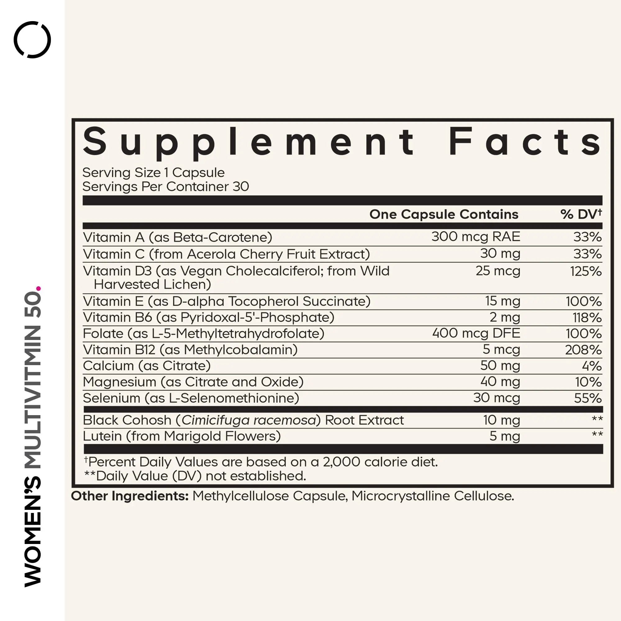 Codeage Women’s Multivitamin 50 - Essential Vitamins for Women Over 50, Methylated Folate, Magnesium, Selenium, Vitamin B6, B12, D3 Antioxidants CodeageAu supplements