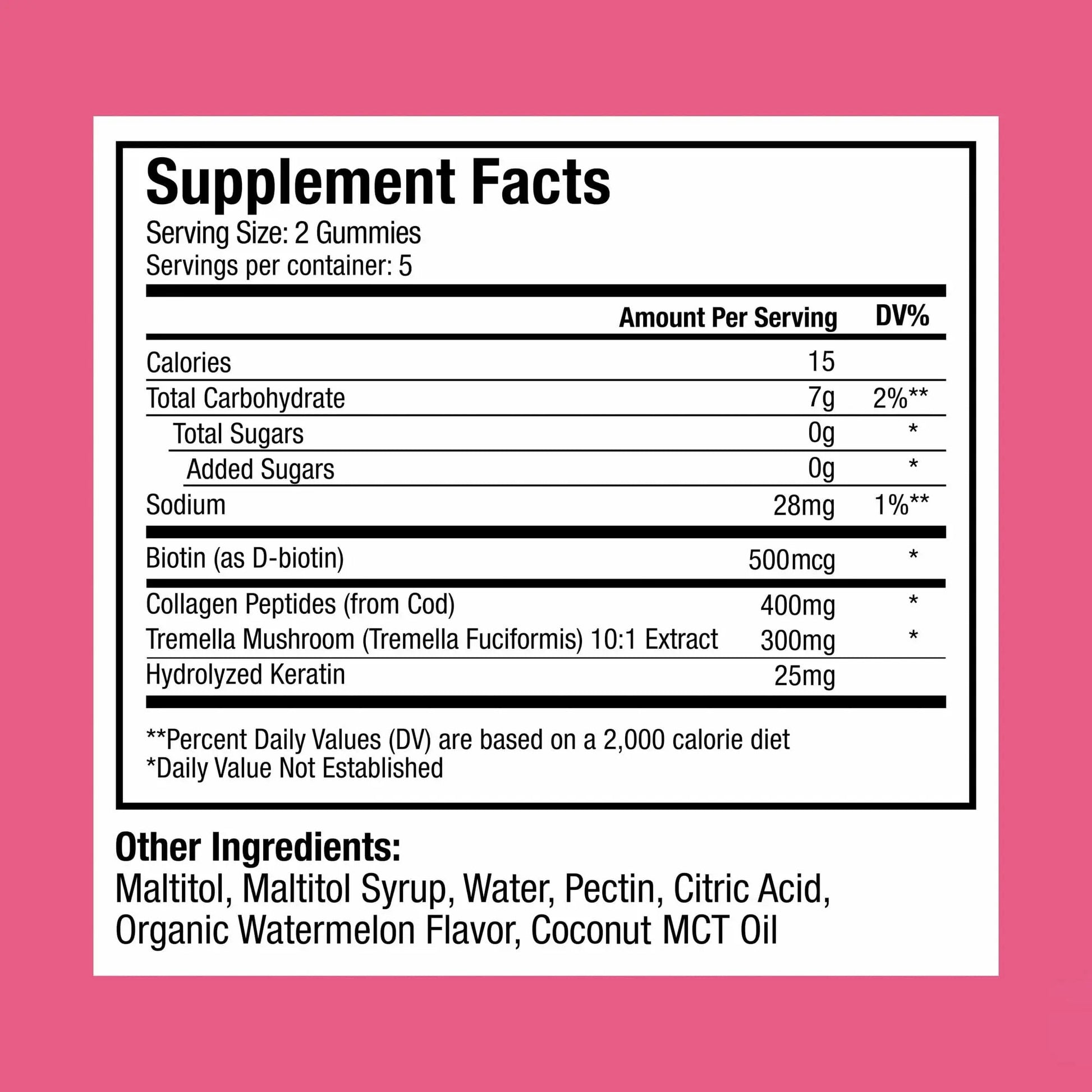 Plant People WonderBeauty Hair, Skin & Nails Rejuvenation Gummies with Tremella Mushroom, Marine Collagen Peptides, Keratin, & Biotin Plant PeopleAu supplements