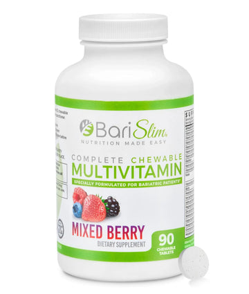 BariSlim Complete Chewable Bariatric Multivitamin Tablets - 45 mg Iron - Bariatric Vitamin & Supplement for Post Bariatric Surgery Including Gastric Bypass BariSlimAu supplements