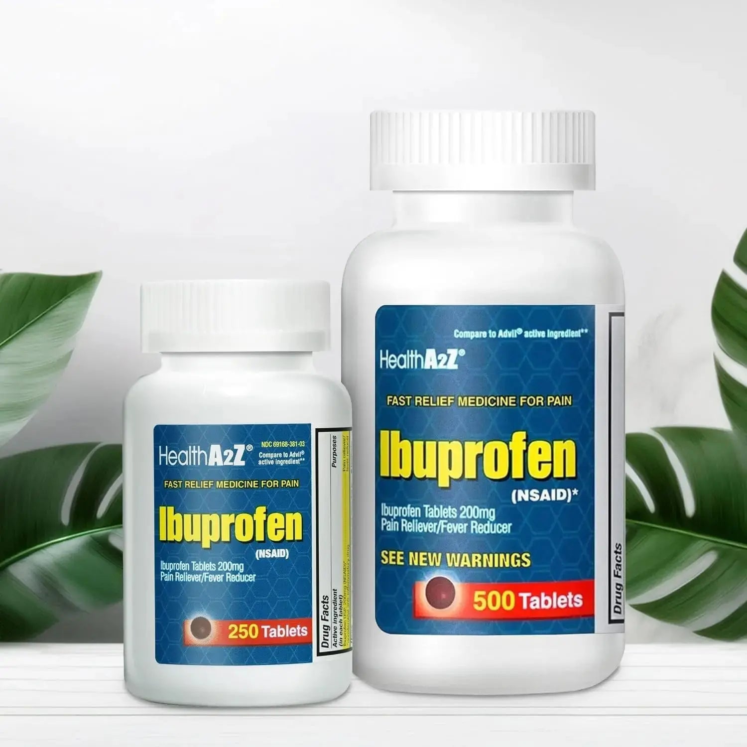 HealthA2Z Ibuprofen 200mg Tablets | Pain Reliever & Fever Reducer | 750 Total Tablets (250 Counts + 500 Counts) | Pain Relief for Headache, Muscle Pain, Joint Pain & Inflammation HealthA2ZAu supplements